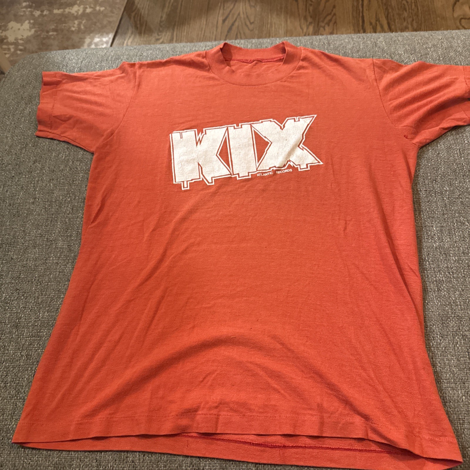 Beautiful 1980’s Vintage Red KIX T-shirt NO TAG - Atlantic Records Butter Soft