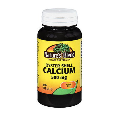 Nature's Blend Oyster Shell compresse di calcio 500 mg 100 compresse di Nature's Blend - Foto 1 di 1