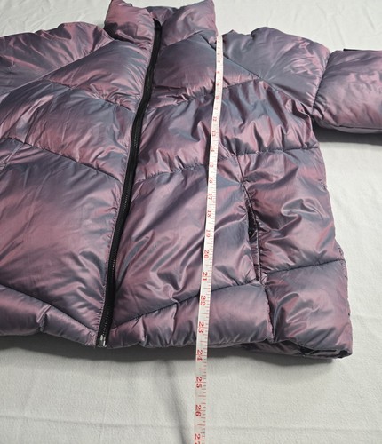 DKNY Puffer Coat Jacket Women's S/P, CH Iridescent, Few Spots, Very Nice, Y2K - Picture 4 of 17
