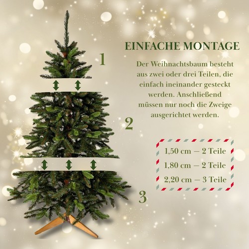 Premium künstlicher Weihnachtsbaum 180 cm Tannenbaum PE / PVC Spritzguss - Bild 6 von 7