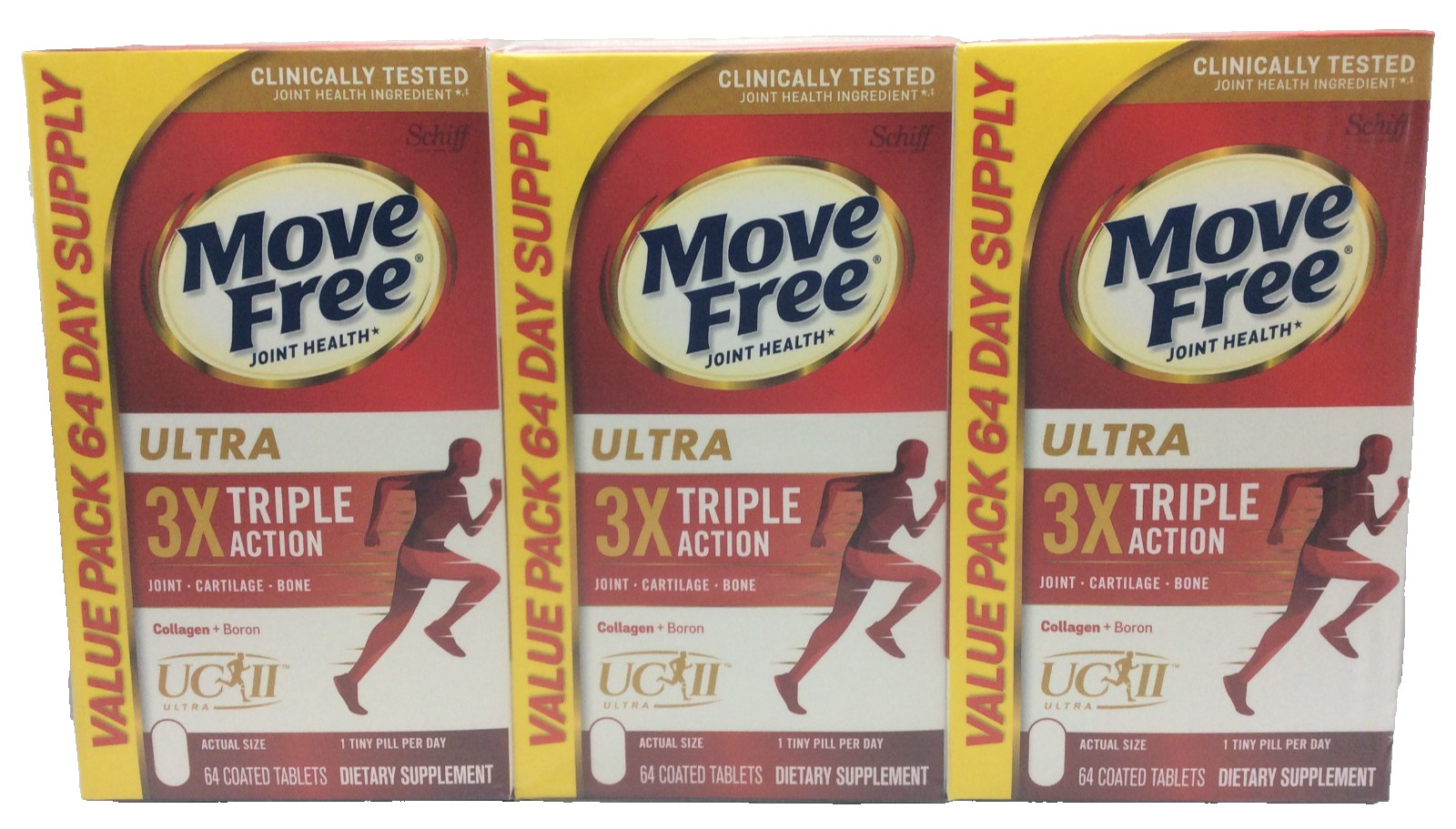 Move Free Ultra Triple Action Joint Support Supplement 192 Tablets - 09/2028
