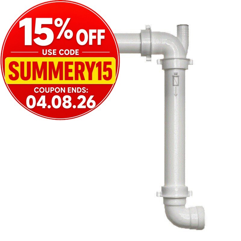 Reginox Panama Space Saving Sink Basin Waste Syphon White Bathroom
