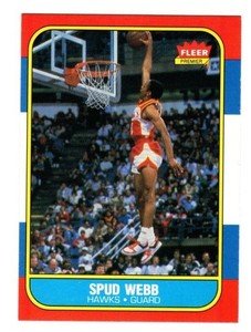 1986 Fleer Basketball Spud Webb RC #120 Atlanta Hawks