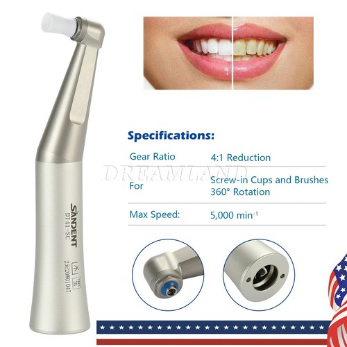 Dental 4:1 Prophy Contra Angle Fit NSK FX57 Screw-in Slow Speed Handpiece USA - Picture 2 of 24