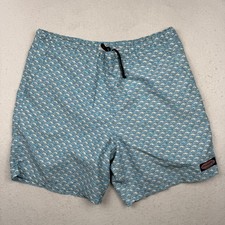 Vineyard Vines Swim Shorts Mens Medium Blue Whale Print Board Trunks Mesh Lined