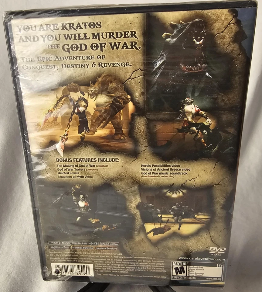God of War (Sony PlayStation 2, 2005) PS2 NEW Sealed Black Label - Image 3 of 4