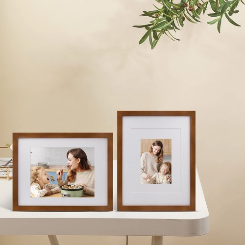 Egofine 11x14 Picture Frames 4 Pack Display Pictures 5x7/8x10 with Mat or 11x14 - Picture 8 of 9