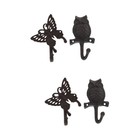  2 Pieces Tierhaken Aus Schmiedeeisen Retro-Haken Tiere Entwerfen
