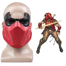 Cosplay El Batman Capucha Roja Robin Máscara Superhéroe Jason Todd Halloween Máscaras Faciales