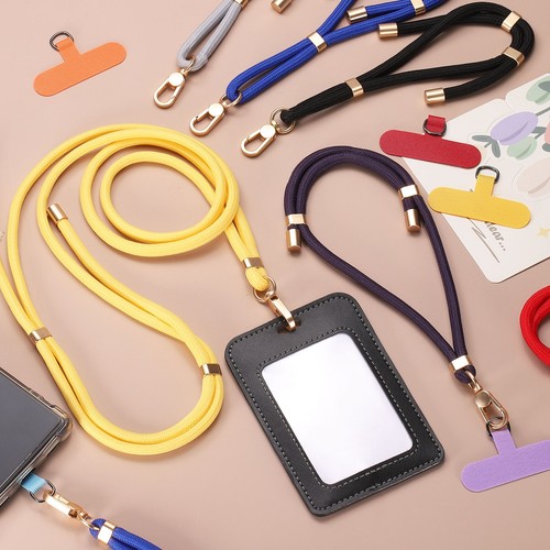 Phone Lanyard, 1pcs Crossbody Phone Strap 1pcs Wrist Strap with 2 Pads, Gray - Zdjęcie 5 z 7
