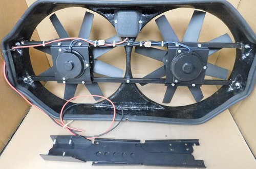 Flex-A-Lite 250 12" Puller Dual Electric Fan, 5500CFM, Straight Blades, 12V, Blk - Picture 2 of 2