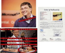 BILL GATES signed Autographed "MICROSOFT" 8x10 Photo EXACT PROOF a JSA LOA COA
