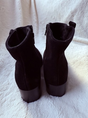 Nuevo con etiquetas $485 La Canadienne Presley Botines, Gamuza Negra, Para Mujer 8.5M - Imagen 9 de 22