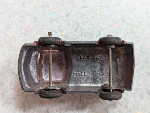 Vintage Barclay Red Truck Cab for Car Transporter Slush Lead Mold 1940s - Picture 7 of 9