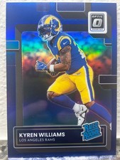 2022 Panini Donruss Optic Kyren Williams BLUE PRIZM /179 ROOKIE RC #281 RAMS SP