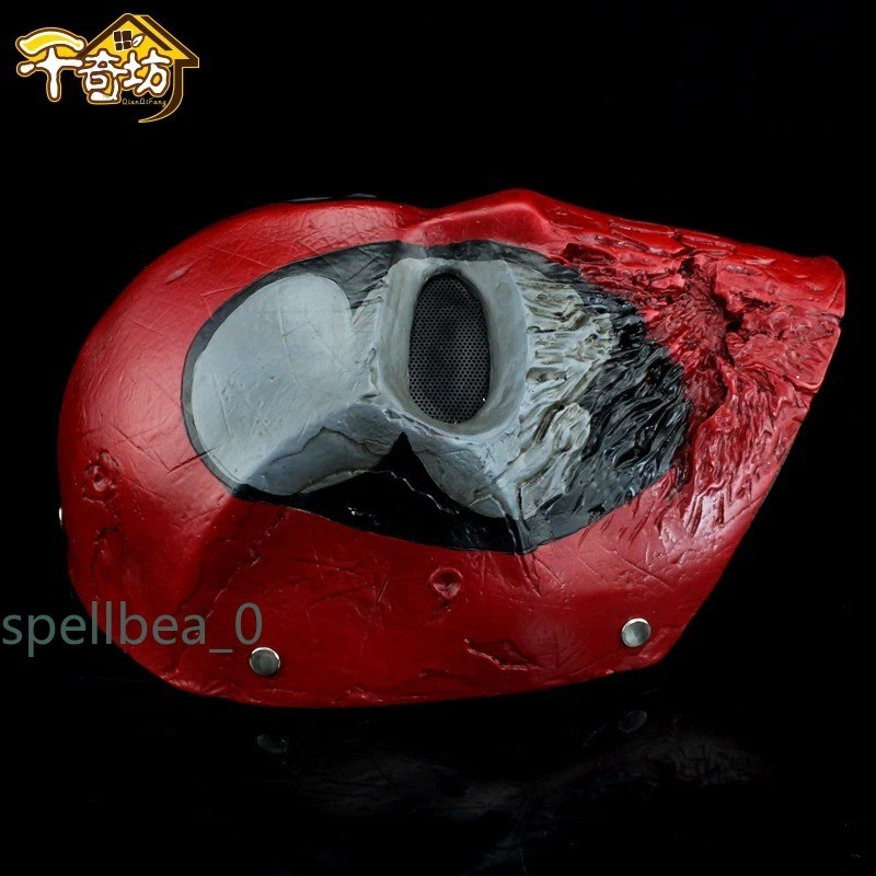 Marvel Anime Deadpool Cosplay Resin Mask Visor Halloween Party Prop Helmet Gift - Image 4 of 4
