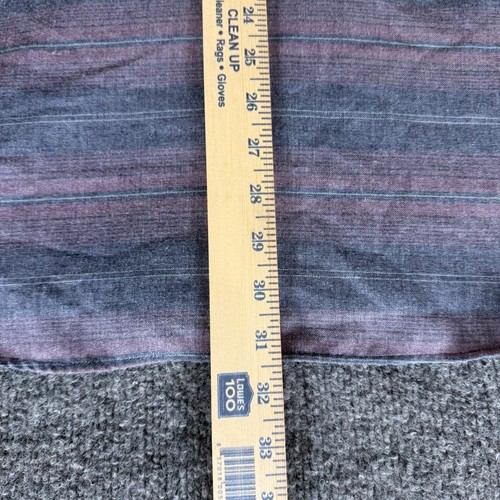 Travis Mathew Cloud Flannel Shirt Striped Button Up Long Sleeve Casual Men Large - Picture 8 of 9