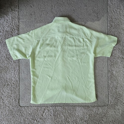 Bugatchi Uomo Shirt Men's XXL Green Yellow Button Down Modal Blend Luxury Summer - Picture 2 of 18