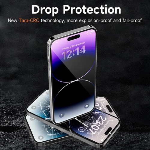 For iPhone 17 16 15 14 13 12 11 X XR Privacy Screen Protector Tempered Glass Lot - Picture 6 of 31