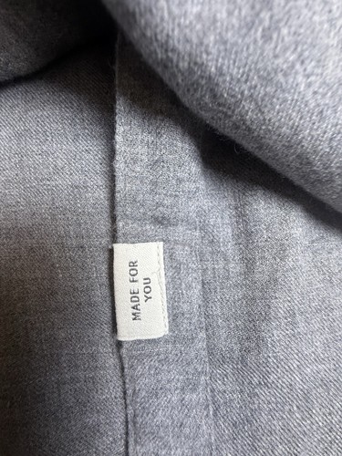 American Eagle Camicia Uomo 2XL Grigio Manica Lunga Super Morbida con Bottoni-536 - Foto 4 di 9