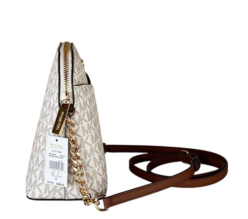 MICHAEL KORS JET SET TRAVEL DOME CROSSBODY SHOULDER BAG MK VANILLA - 第 5/14 張圖片