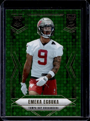 2025 Donruss Elite Emeka Egbuka Rookies Green Disco RC #102 Buccaneers