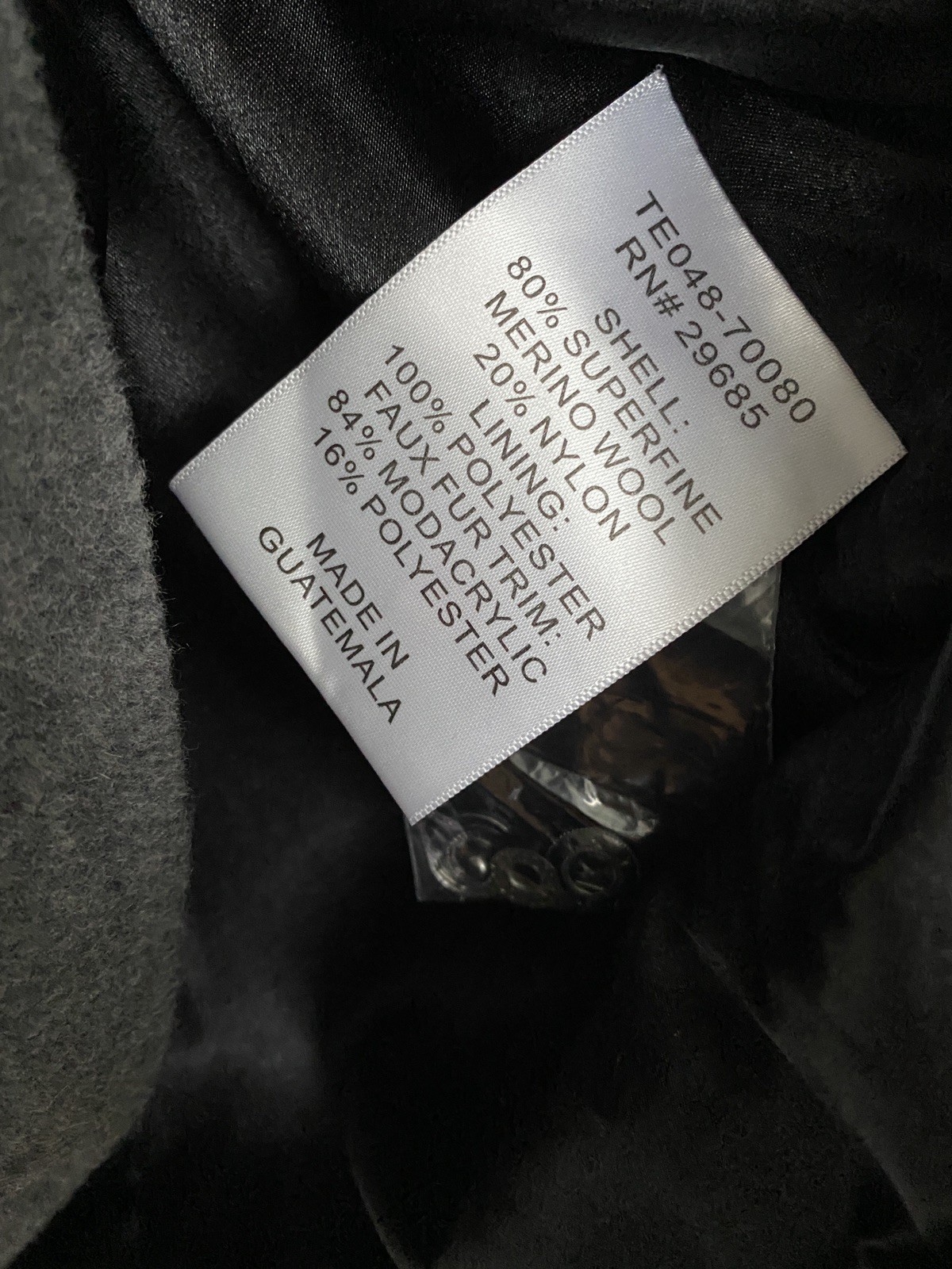 Pendleton Gray Merino Wool blend Toggle Zip Faux … - image 5