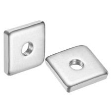 100Pcs M8x25mmx5mm Square Nuts, Carbon Steel Zinc Plated Coarse Thread Nuts