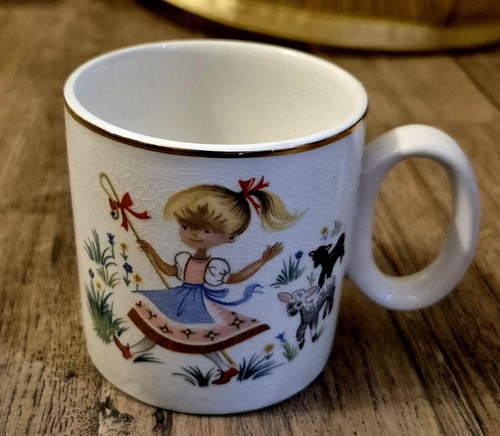 Vintage Arklow China Mary Had a Little Lamb 3 Piece Kiddie Set  Gold Rim - Picture 15 of 19