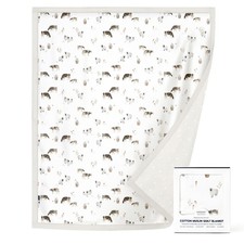 GRSSDER Muslin Quilt Blanket 55x69 6 Layers Reversible Newborn Toddler Kids