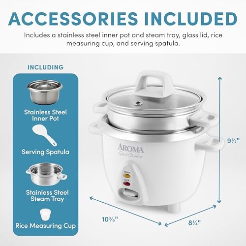 Housewares 6-Cup (Cooked yield ) / 1.2Qt. Select Stainless Pot Rice Cooker - Zdjęcie 5 z 7