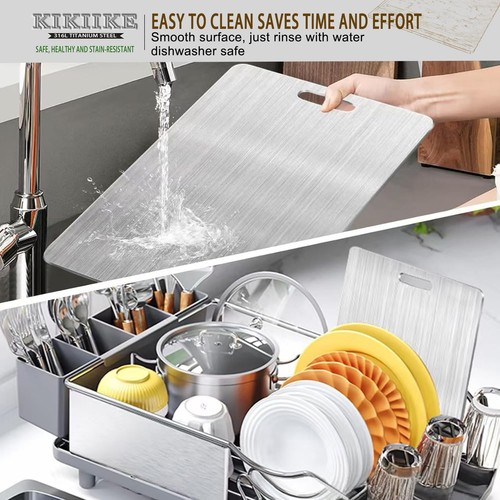 Titanium Cutting Board Double-Sided 100% Pure Titanium Cutting Boards for Kit... - Picture 4 of 6