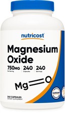 Nutricost Magnesium Oxide 750mg, 240 Capsules - 420mg of Magnesium
