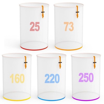 5-Gallon All-Mesh Strainer Bags 5-Pack Kit with Multi-Purpose Filter Sizes with