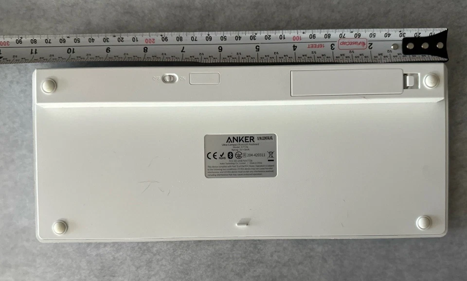 Anker Ultra Compact Slim Profile Bluetooth Keyboard, Silver Lightweight  - Image 2 of 3