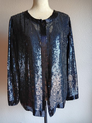 Exclusive By Jrison Internation Sequin Open Vintage 90s Blazer Size M Made India