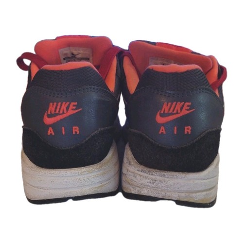 Nike Air Max 1 GS Black Red Lava Youth Running Gym Sneaker Size 6.5Y Women - Picture 3 of 7