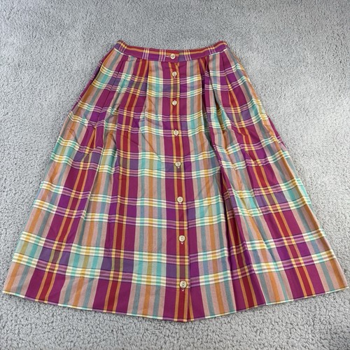 Blazer y falda vintage Pendleton para mujer talla 14 rosa púrpura verde naranja nueva con etiquetas - Imagen 14 de 21
