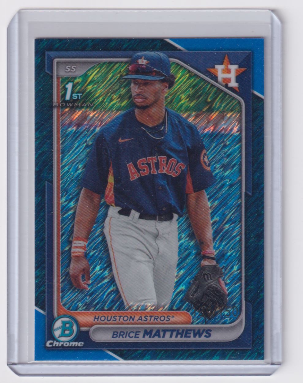 2024 Bowman Chrome 1st Bowman Blue Shimmer Refractor Brice Matthews 139/150