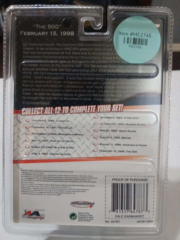 Un dicast Winners Circle Dale Earnhardt 2007 con un imán de capucha. Foto 3 de 3