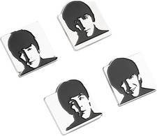 OFFICIAL THE BEATLES FAB FOUR SET OF 4 ENAMEL PIN BADGES