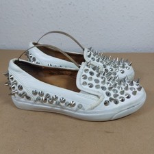 Scarpe da ginnastica Jeffrey Campbell a punta casual classiche bianche slipon taglia UK 3 usate