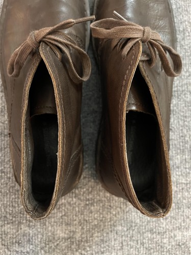 John Varvatos Botas Para Hombre Talla 10 Cuero Marrón Chukka Con Cordones Tobillo F505K4B - Imagen 3 de 12