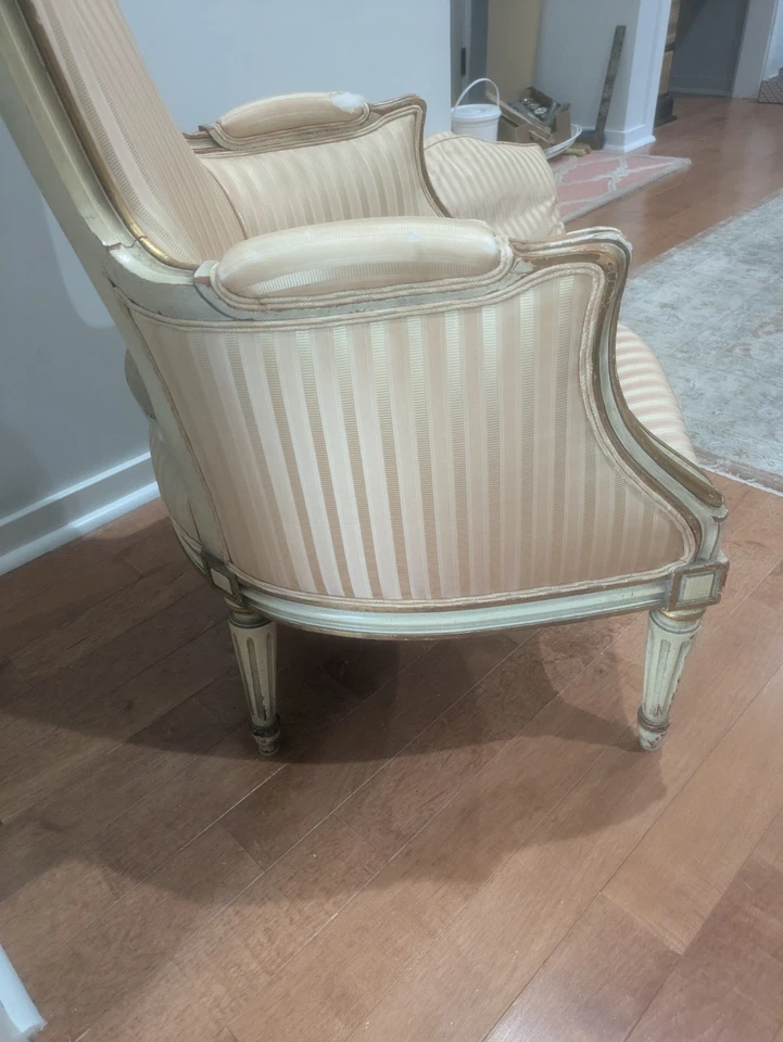 Hermoso sillón francés victoriano Luis XV1 Foto 3 de 4