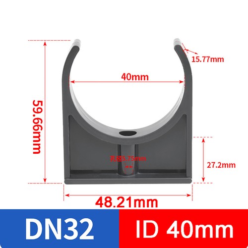UPVC Rohrschelle | DN15 DN20 DN20 DN32 DN40 - DN100 | Rohrclip | Wandhalterung| - Picture 8 of 13