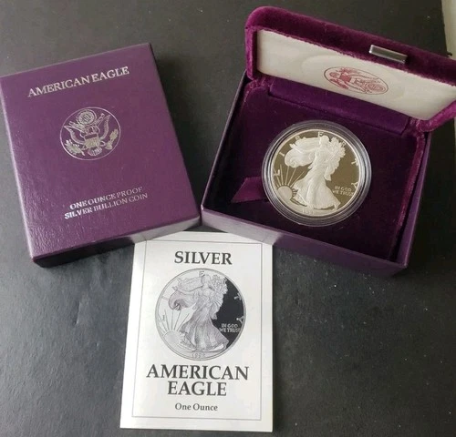 1992 S Proof $1 American Silver Eagle Dollar