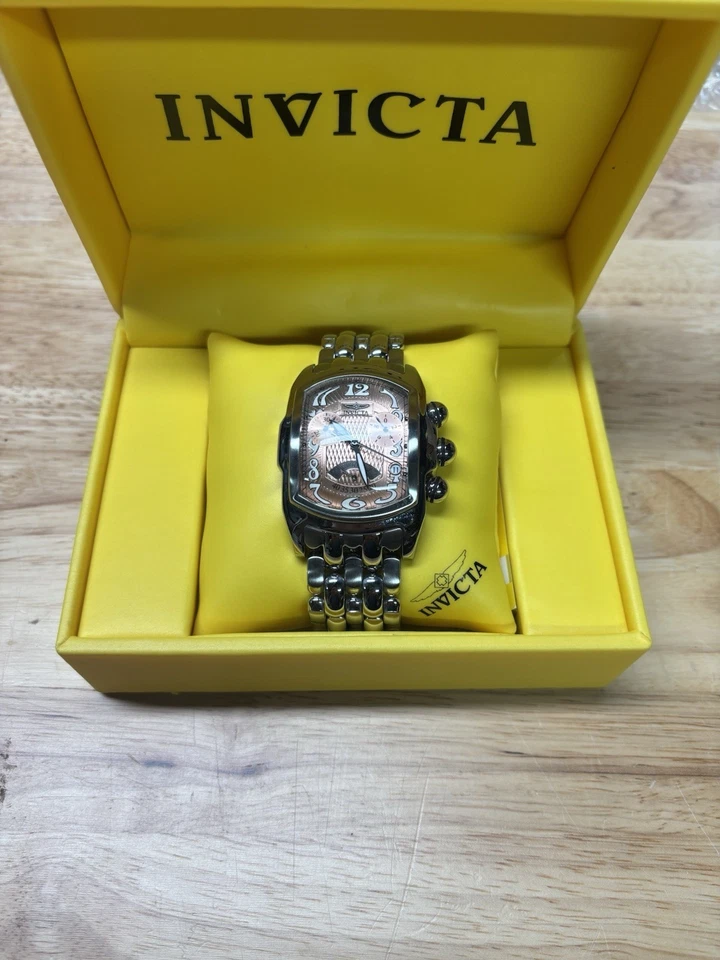 Reloj cronógrafo INVICTA LUPAH para hombre #2221 cuarzo suizo cara de cobre excelente Foto 4 de 4