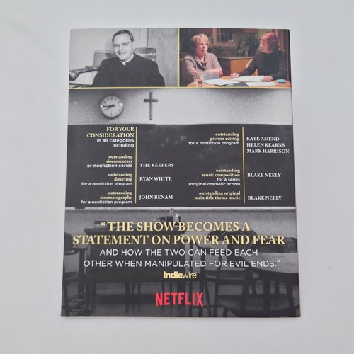 The Keepers FYC Wer tötete Schwester Cathy DVD Screener selten für Ihre Betrachtung - Bild 3 von 3