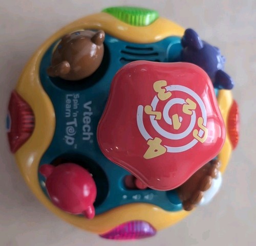 Vtech Spin 'n Learn Top Learning Teaching  Toy Animals & Numbers Colors Spintop - Picture 2 of 4