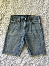 NWT Polo by Ralph Lauren Sullivan Slim Light Wash Denim Boys Shorts Size 14